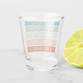 ガールズトリップ名前をカスタムするロケーショントレンディーストライプ ショットグラス (裏面)