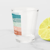 ガールズトリップ名前をカスタムするロケーショントレンディーストライプ ショットグラス (右)