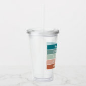ガールズトリップ名前をカスタムする先トレンディーストライプ アクリルタンブラー (右)