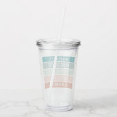 ガールズトリップ名前をカスタムする先トレンディーストライプ アクリルタンブラー (裏面)