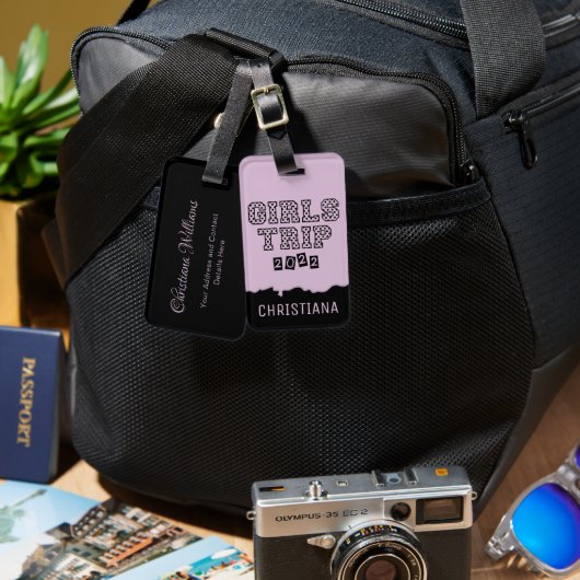 ガールズトリップ2022ガールズウィークエンドバケーションゲートウェイ ラゲッジタグ (正面&裏面)
