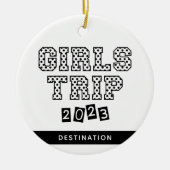 ガールズトリップ2023ガールズウィークエンドバケーションカスタム セラミックオーナメント (正面)