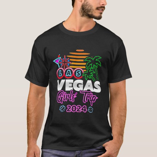 ガールズトリップ2024 – ラスベガスのパーティー- Vegas Girls Tシャツ (正面)