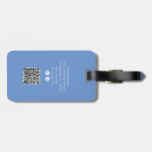 ガールズトリップ |写真とQRコードを含むトレンディースクリプト ラゲッジタグ (裏面横)