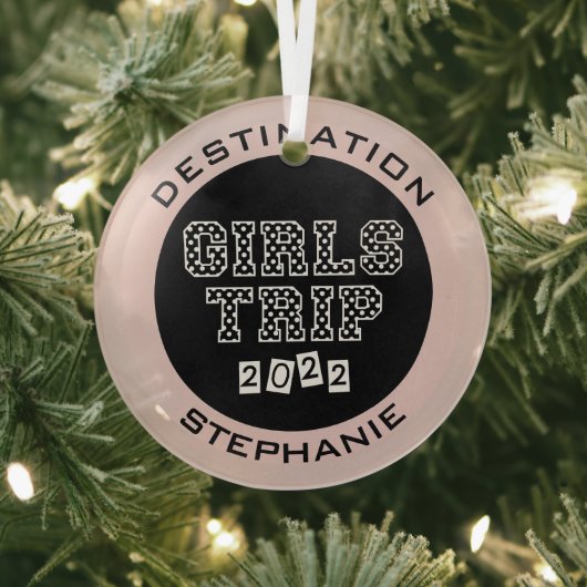 ガールズトリップ 2022 ガールズウィークエンド バケーション ガラスオーナメント (インサイチュ)