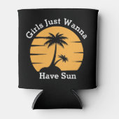 ガールズトロピカルビーチバケーションサマークーラーボックス 缶クーラー (正面)