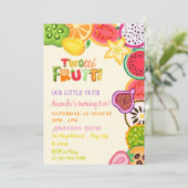 ガールズトロピカルフルーツパーティートゥッティフルーティ誕生日 招待状 (スタンド正面)