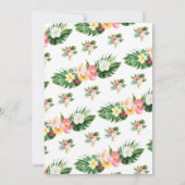 ガールズトロピカルフローラベビーシャワー招待状 招待状 (裏面)