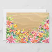 ガールズトロピカルルアウ(ハワイ式宴会)フォトバースデーパーティー 招待状 (裏面)