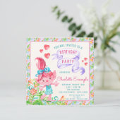 ガールズトロールバースデーパーティ招待状 招待状 (スタンド正面)