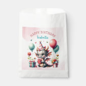 ガールズドラゴンをテーマにした誕生日パーティー フェイバーバッグ (正面)