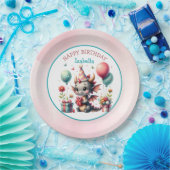 ガールズドラゴンをテーマにした誕生日パーティー ペーパープレート (パーティー)