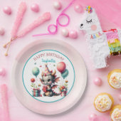 ガールズドラゴンをテーマにした誕生日パーティー ペーパープレート (パーティー)