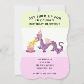 ガールズドラゴンバースデーパーティ招待状 招待状 (正面)