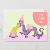 ガールズドラゴンバースデーパーティ招待状 招待状 (正面)