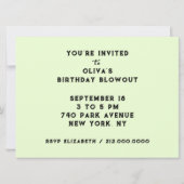 ガールズドラゴンバースデーパーティ招待状 招待状 (裏面)