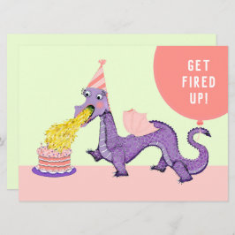 ガールズドラゴンバースデーパーティ招待状 招待状