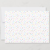 ガールズドーナツ箔バルーンフォトファースト誕生日 招待状