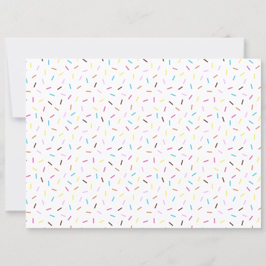 ガールズドーナツ箔バルーンフォトファースト誕生日 招待状