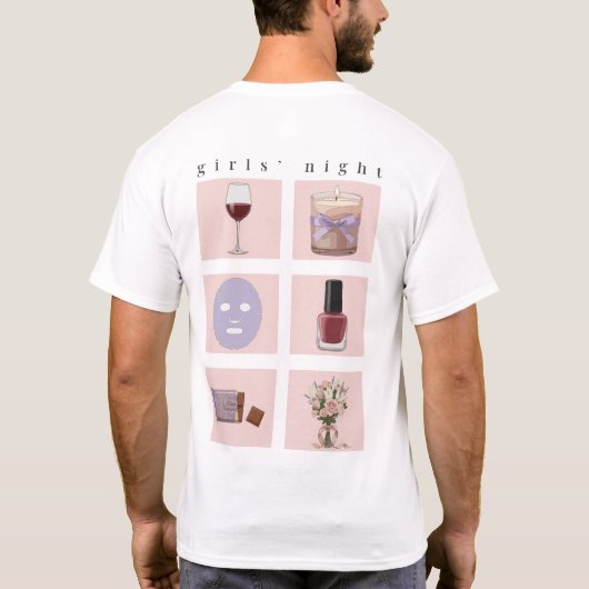 ガールズナイトを楽しむTシャツ Tシャツ (裏面)