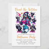 ガールズナイトアウトアダルトハローウィンパーティ 招待状 (正面)