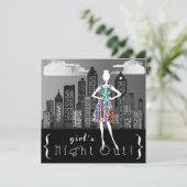 ガールズナイトアウトザタウンパーティー招待状 招待状 (スタンド正面)