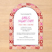 ガールズナイトアウトハグアンドホテルガレンティンパーティー アクリル招待状 (正面)