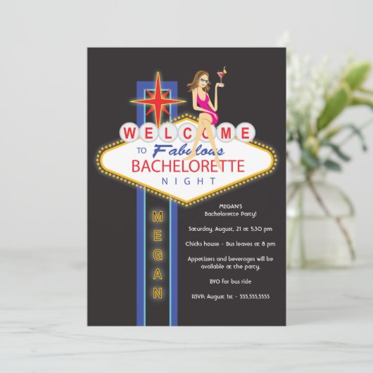 ガールズナイトアウトバチェロレッテ招待状 招待状 (スタンド正面)