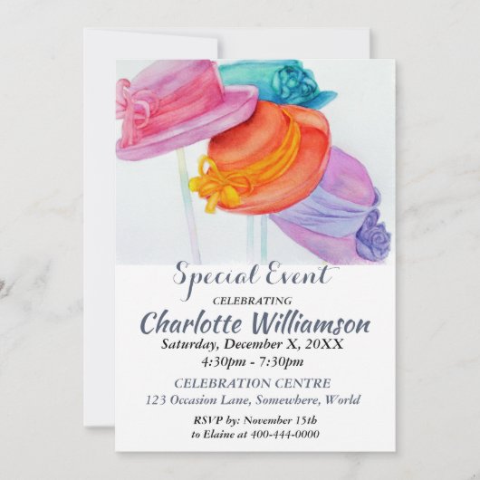 ガールズナイトアウトパーティーイベント招待状 招待状 (正面)