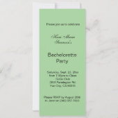 ガールズナイトアウトパーティー |ミントグリーン 招待状 (裏面)