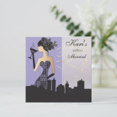 ガールズナイトアウトパーティー-ラベンダー 招待状 (スタンド正面)