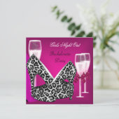 ガールズナイトアウトピンクシューズHiハイヒールChampagne 3 招待状 (スタンド正面)