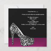 ガールズナイトアウトピンクシューズHiハイヒールChampagne 3 招待状 (裏面)