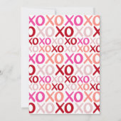 ガールズナイトアウトピンクXOXO赤ガレンティンデイパーティー 招待状 (裏面)