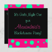 「ガールズナイトアウト/バチェロレッテ」 招待状 (正面/裏面)
