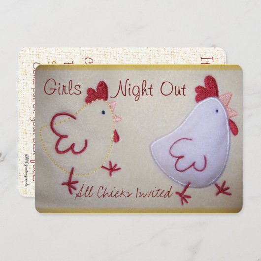 ガールズナイトアウト 招待状 (正面/裏面)