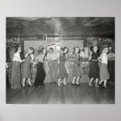 ガールズナイトアウト、1938年。ヴィンテージ写真 ポスター (正面)