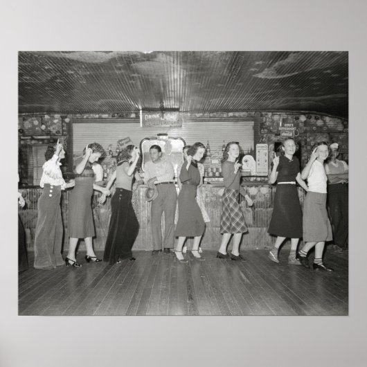 ガールズナイトアウト、1938年。ヴィンテージ写真 ポスター (正面)