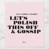 ガールズナイトアウト | Let's Gossip ワインラベル (シングルラベル)