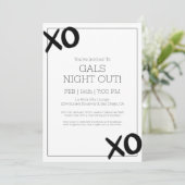 ガールズナイトアウトXOXO白黒ガレンティンパーティー 招待状 (スタンド正面)