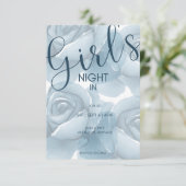 ガールズナイトイン | ブルーウォーターカラーフローラ招待状 招待状 (スタンド正面)