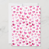 ガールズナイトウォーター色ハートガレンティーンズデイ 招待状 (裏面)