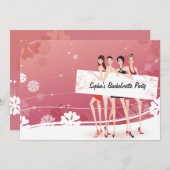 ガールズナイトバチェロレッテ招待状 招待状 (正面/裏面)
