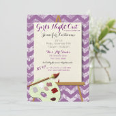 ガールズナイト絵を描ズ・アートパーティー 招待状 (スタンド正面)