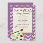 ガールズナイト絵を描ズ・アートパーティー 招待状 (正面/裏面)