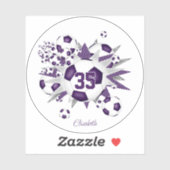 ガールズナージャージー番号サッカーボール シール (シート)