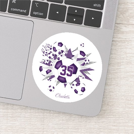 ガールズナージャージー番号サッカーボール シール (詳細)