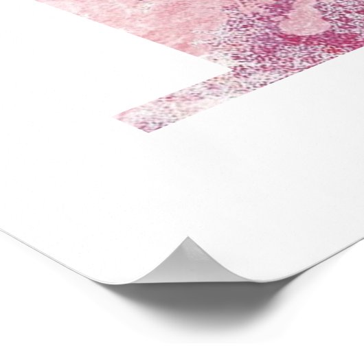 ガールズネームレターBピンクウォーターカラーポスター ポスター (角)