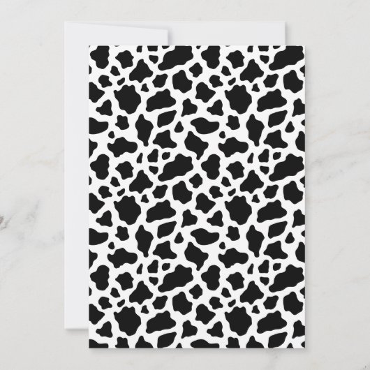 ガールズハイランドカウバケットカウズプリント1st誕生日 招待状 (裏面)