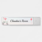 ガールズハッピーバースデーワゴンぶら下がったのネームプレート名 サインプレート (正面)